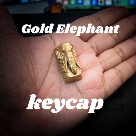 gold-elephant-keycap ภาพเพิ่มเติม