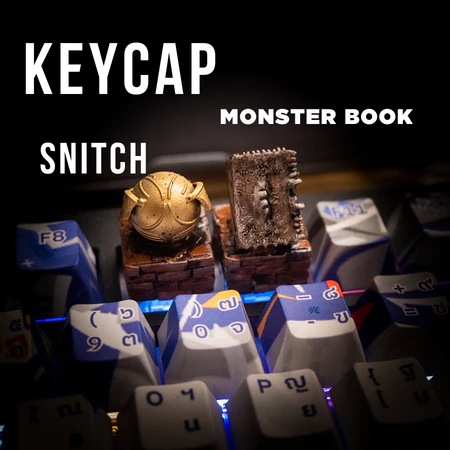 Golden Snitch & Monster Book Keycap Set